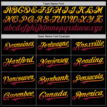 Laden Sie das Bild in den Galerie-Viewer, Custom Black Gold-Crimson Authentic Fade Fashion Baseball Jersey