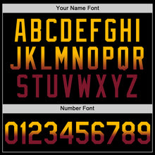 Laden Sie das Bild in den Galerie-Viewer, Custom Black Gold-Crimson Authentic Fade Fashion Baseball Jersey