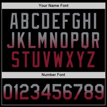 Laden Sie das Bild in den Galerie-Viewer, Custom Black Gray-Crimson Authentic Fade Fashion Baseball Jersey