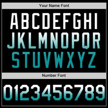 Laden Sie das Bild in den Galerie-Viewer, Custom Black White-Teal Authentic Fade Fashion Baseball Jersey