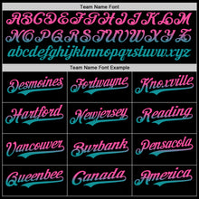 Laden Sie das Bild in den Galerie-Viewer, Custom Black Pink-Teal Authentic Fade Fashion Baseball Jersey