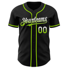 Загрузить изображение в средство просмотра галереи, Custom Black White-Neon Green Authentic Fade Fashion Baseball Jersey