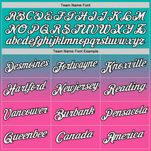 Загрузить изображение в средство просмотра галереи, Custom Aqua Pink-Black Fade Fashion Performance T-Shirt