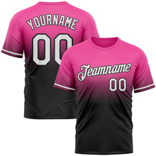Загрузить изображение в средство просмотра галереи, Custom Pink White-Black Fade Fashion Performance T-Shirt