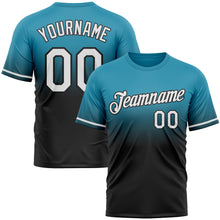 Загрузить изображение в средство просмотра галереи, Custom Panther Blue White-Black Fade Fashion Performance T-Shirt