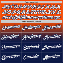 Load image into Gallery viewer, Custom Orange White-Navy Fade Fashion Performance T-Shirt