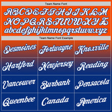 Load image into Gallery viewer, Custom Orange White-Royal Fade Fashion Performance T-Shirt