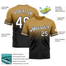 Load image into Gallery viewer, Custom Old Gold White-Black Fade Fashion Performance T-Shirt