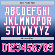 Load image into Gallery viewer, Custom Light Blue Pink-Navy Fade Fashion Performance T-Shirt