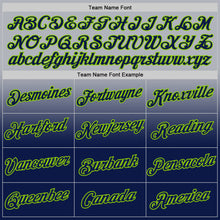 Load image into Gallery viewer, Custom Gray Neon Green-Navy Fade Fashion Performance T-Shirt