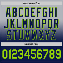 Load image into Gallery viewer, Custom Gray Neon Green-Navy Fade Fashion Performance T-Shirt