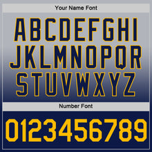 Load image into Gallery viewer, Custom Gray Gold-Navy Fade Fashion Performance T-Shirt