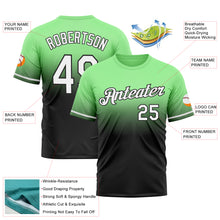 Загрузить изображение в средство просмотра галереи, Custom Pea Green White-Black Fade Fashion Performance T-Shirt