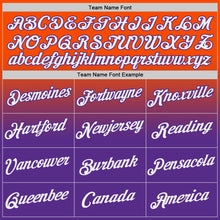 Load image into Gallery viewer, Custom Orange White-Purple Fade Fashion Performance T-Shirt