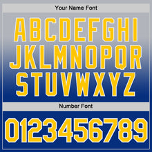 Load image into Gallery viewer, Custom Gray Yellow-Royal Fade Fashion Performance T-Shirt