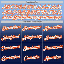 Load image into Gallery viewer, Custom Light Blue Orange-Navy Fade Fashion Performance T-Shirt