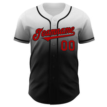 Laden Sie das Bild in den Galerie-Viewer, Custom White Red-Black Authentic Fade Fashion Baseball Jersey