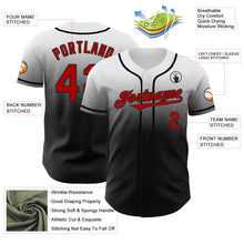 Laden Sie das Bild in den Galerie-Viewer, Custom White Red-Black Authentic Fade Fashion Baseball Jersey