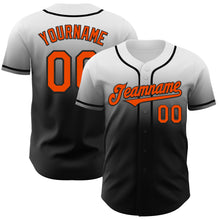 Laden Sie das Bild in den Galerie-Viewer, Custom White Orange-Black Authentic Fade Fashion Baseball Jersey