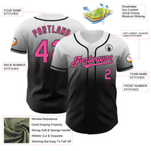 Load image into Gallery viewer, Custom White Pink-Black Authentic Fade Fashion Baseball Jersey