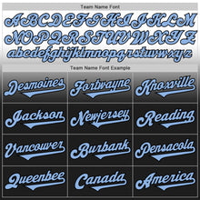 Load image into Gallery viewer, Custom White Light Blue-Black Authentic Fade Fashion Baseball Jersey