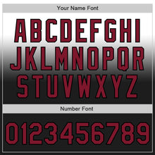 Laden Sie das Bild in den Galerie-Viewer, Custom White Crimson-Black Authentic Fade Fashion Baseball Jersey