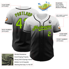 Laden Sie das Bild in den Galerie-Viewer, Custom White Neon Green-Black Authentic Fade Fashion Baseball Jersey