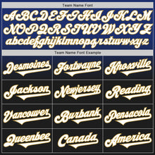 Laden Sie das Bild in den Galerie-Viewer, Custom Royal Black-Old Gold Authentic Fade Fashion Baseball Jersey