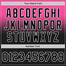 Laden Sie das Bild in den Galerie-Viewer, Custom Pink Black-White Authentic Fade Fashion Baseball Jersey