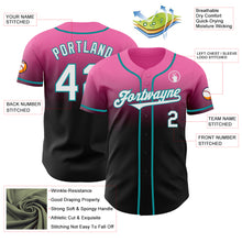 Laden Sie das Bild in den Galerie-Viewer, Custom Pink Black-Teal Authentic Fade Fashion Baseball Jersey