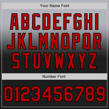 Laden Sie das Bild in den Galerie-Viewer, Custom Gray Red-Black Authentic Fade Fashion Baseball Jersey