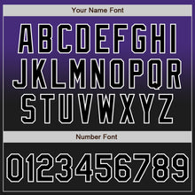 Laden Sie das Bild in den Galerie-Viewer, Custom Purple Black-White Authentic Fade Fashion Baseball Jersey