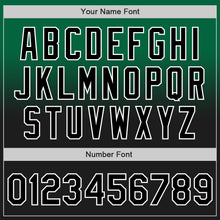 Laden Sie das Bild in den Galerie-Viewer, Custom Kelly Green Black-White Authentic Fade Fashion Baseball Jersey