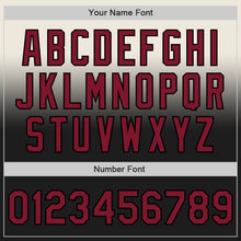 Laden Sie das Bild in den Galerie-Viewer, Custom Cream Crimson-Black Authentic Fade Fashion Baseball Jersey