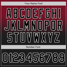 Load image into Gallery viewer, Custom Crimson Black-White Authentic Fade Fashion Baseball Jersey