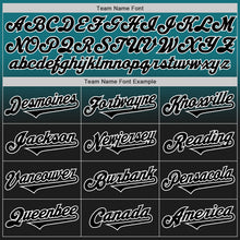 Laden Sie das Bild in den Galerie-Viewer, Custom Teal Black-White Authentic Fade Fashion Baseball Jersey
