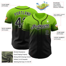 Laden Sie das Bild in den Galerie-Viewer, Custom Neon Green Black-White Authentic Fade Fashion Baseball Jersey