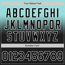 Laden Sie das Bild in den Galerie-Viewer, Custom Ice Blue Black-White Authentic Fade Fashion Baseball Jersey