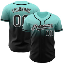 Laden Sie das Bild in den Galerie-Viewer, Custom Ice Blue Black-White Authentic Fade Fashion Baseball Jersey