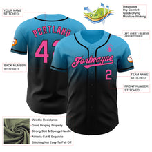 Laden Sie das Bild in den Galerie-Viewer, Custom Sky Blue Pink-Black Authentic Fade Fashion Baseball Jersey
