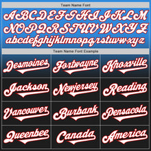 Laden Sie das Bild in den Galerie-Viewer, Custom Electric Blue Black-Red Authentic Fade Fashion Baseball Jersey