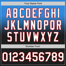 Laden Sie das Bild in den Galerie-Viewer, Custom Electric Blue Black-Red Authentic Fade Fashion Baseball Jersey