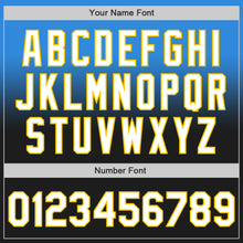 Laden Sie das Bild in den Galerie-Viewer, Custom Electric Blue Black-Yellow Authentic Fade Fashion Baseball Jersey