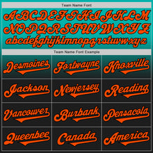 Load image into Gallery viewer, Custom Aqua Orange-Black Authentic Fade Fashion Baseball Jersey