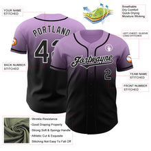 Load image into Gallery viewer, Custom Light Purple Black-White Authentic Fade Fashion Baseball Jersey