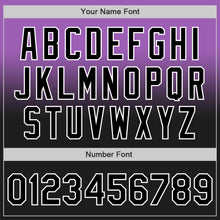 Load image into Gallery viewer, Custom Medium Purple Black-White Authentic Fade Fashion Baseball Jersey