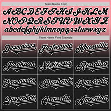 Laden Sie das Bild in den Galerie-Viewer, Custom Medium Pink Black-White Authentic Fade Fashion Baseball Jersey