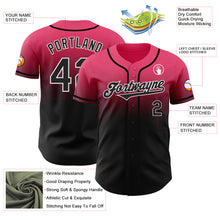 Load image into Gallery viewer, Custom Neon Pink Black-White Authentic Fade Fashion Baseball Jersey