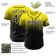Laden Sie das Bild in den Galerie-Viewer, Custom Light Yellow Black-White Authentic Fade Fashion Baseball Jersey