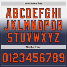 Laden Sie das Bild in den Galerie-Viewer, Custom White Orange-Navy Authentic Fade Fashion Baseball Jersey